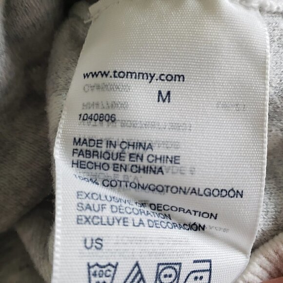 Tommy Hilfiger dot print knit white and grey round neck knit sweater - Picture 9 of 9